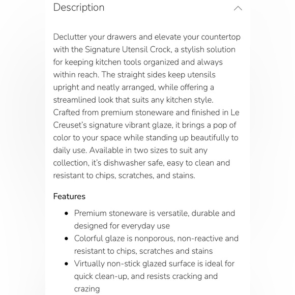 Le Cruset - Signature Utensil Crock in Sea Salt - Picture 6 of 9